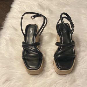 Michael Kors black and cream platform